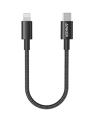 Anker 高耐久ナイロン USB-C & ライトニング ケーブル MFi認証 USB PD対応 iPhone 14 / 13 / 12 / SE(第3世代) 各種対応 (0.3m ブラック)